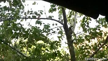 Horny village twinks - Aiden and his buddy get interviewed for casting blowjob and ass licking.