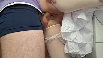 Doll in a Delicate Dress and Stockings Gets Fucked Hard