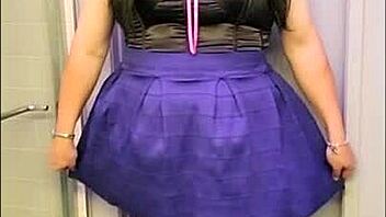 Black Transsexual Brunette Mature Shemale In Crossdressing Action