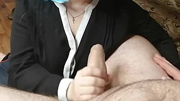 Blue Haired Babe Devours Monster Cock In Her Mouth.