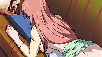 Young women with pretty pussies in animated hentai movie