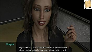 Wvm 16: Meeting Sexy Brunette Coach with Big Tits and Ass. She Engages in 3D Cartoon Sex Game