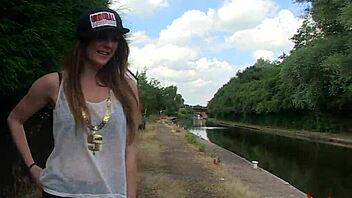 Busty Natural Milf Samantha Bentley in Public