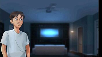 Summertime saga - milf tastes his big white cock!