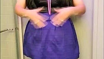 Black Transsexual Brunette Mature Shemale In Crossdressing Action