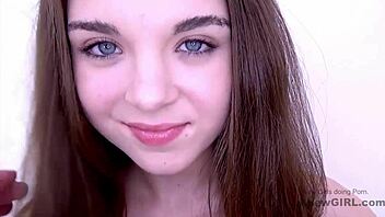 Beautiful brunette gets pussy fucked during audition