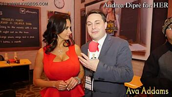 pornstar ava addams plays with her big boobs while giving blowjob to andrea dipre