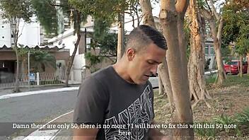 Petite Latina Teen Leticia Ferola Does Rough Street Program with Tony Tigrao for 50 Reais