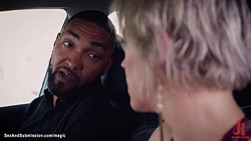 Black guy gets deepthroat and assfucking from a busty mayor in a porn movie