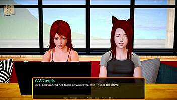 Visual novel with interactive gameplay, walkthrough of the game