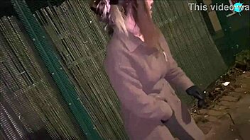 Cracky, a milf amateur, forgets about inserted objects during an outdoor public encounter with her girlfriend and friend.