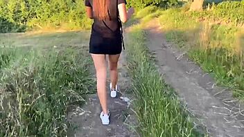 Fucking My Young 18+ Girlfriend Outdoors