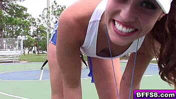 lesbian athletes lick each other's sweet pussies in hardcore scene