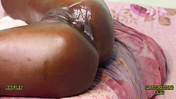 Cock Inside Ebony Buthole Close Up