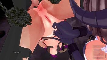 HOLY KNIGHT RICCA GETS TATTOOS FROM MIRIA IN 4K HENTAI GAME!