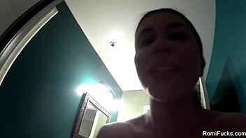 Romi Rain Showers Nude, Bathing with Big Tits and Ass, Masturbating Pussy in Solo Scene