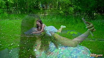 Hot Brunette Rides Two Old Guys