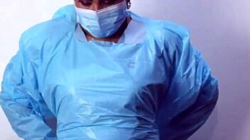 medical glove fetish asmr session with dominafire in hospital