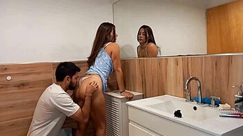 Fucking Latin Girl's Big Ass Bent Over Homemade