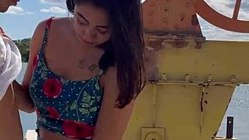 Girlfriend Moans During Oral Sex with Natural Tits.