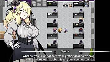 Corporate Succubus Teases with Masturbation and Fingering in Anime Hentai Part 2.