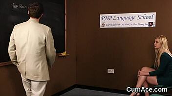 Spicy Bombshell Gulps Cum Shot on Face. Wow, What a Messy Finish! 😍