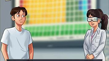 Summer-themed visual novel and anime-style porn with ecchi elements