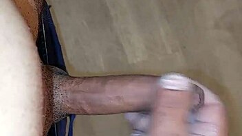 cum explosion on hotel floor after solo play