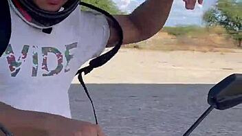 Girlfriend Moans During Oral Sex with Natural Tits.