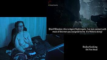 Continuing the naked Alan Wake playthrough in this fourth part featuring a brunette with long hair