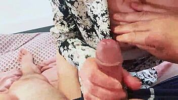 orgasm on his leg amateur video