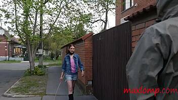 A skinny redhead gets punished by her strict master in a BDSM scene