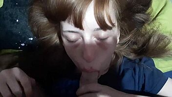 Teen 18+ sneaks around to suck stepbrother's huge cock