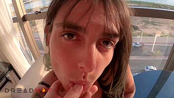 Want to see my naughty girlfriend riding cock and taking facials everywhere?