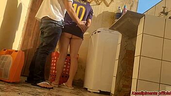 Latina Wife Pays Washing Machine Technician With Ass