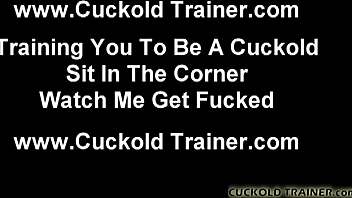 A cuckold husband watches his wife get roughed up by a stranger