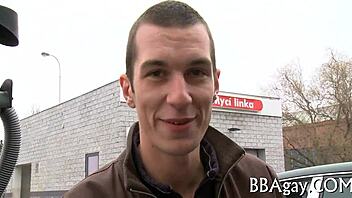 Homosexual dude gives lusty anal lickings in contest