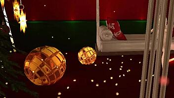 receiving my christmas package, that huge cock in 3d porn