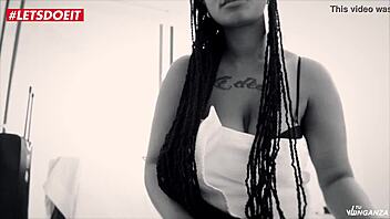 Mamacitaz - Morelia Mazo - Colombian Ebony Babe Fucks Her Husband's Best Friend in Hardcore Doggystyle with Big Tits and Cumshot.