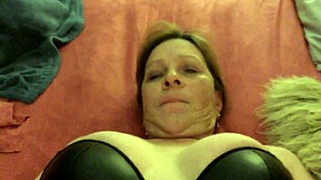 Hey, Watch Granny Carmen Pound with Stick and Dick Up Close!