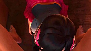 School-Girl D Va Sucks Cock Then Gets Facial Cumshot