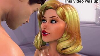 Blonde Milf Bath Scrub