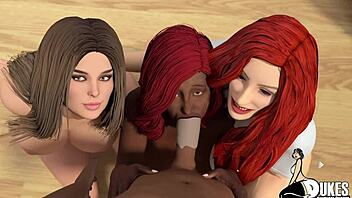 Big ass girls with big black cocks in a marathon of hardcore sex