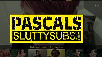 Bound submissive in rough bondage and deepthroat scene