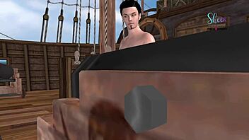 animated cartoon 3d porn - a man raiding strapon dick in his ass hole!