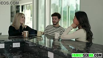 step mom caught step son and gf filming hardcore porn at home