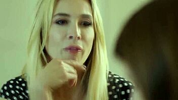 Teen blonde tries strap-on sex with roommate