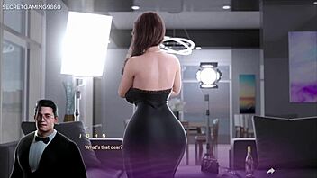 Horny housewife gets her big tits fucked in 3D