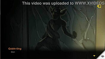 Goblin king caught her and gives pussy massage! Wow!