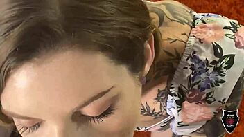 Penny Archer rides Rome Major in cowgirl, her inked ass bouncing as he licks her pussy